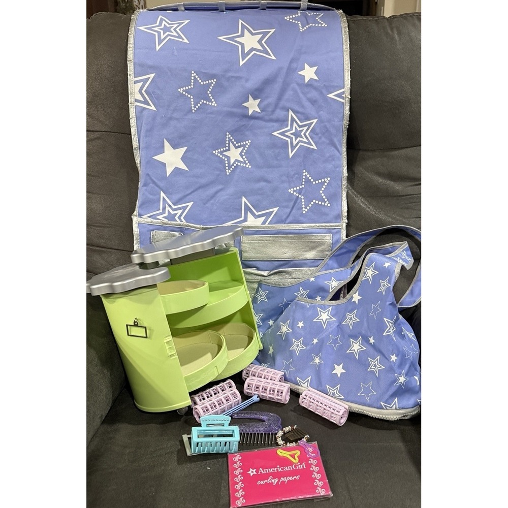 American Girl Beauty Salon Caddy Over the Door Hanging Clothes Organizer‎ & Tote